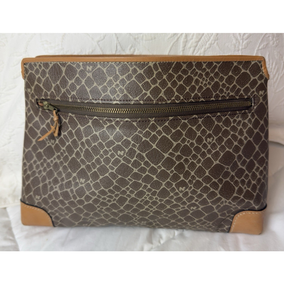 Nina Ricci Giraffe Print Leather Clutch Bag